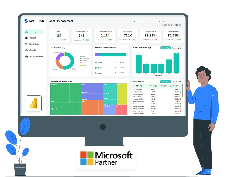 Hero Section Asset management dashboard